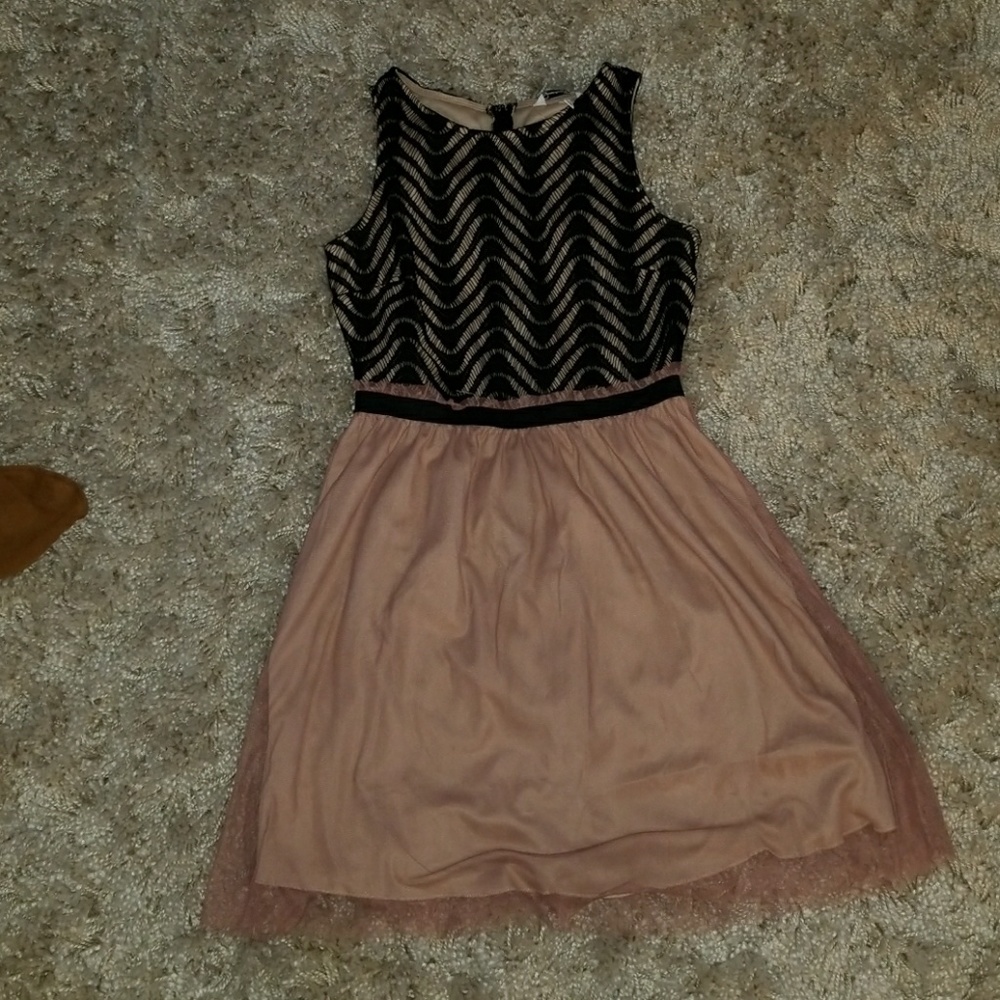 Pink and Black dress Size 9